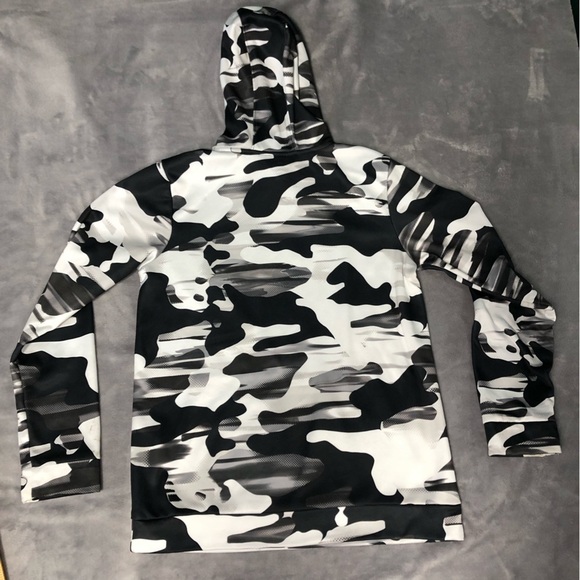 Under Armour Boys' Hoodie  Black and White Camo Print YXL - Picture 10 of 14